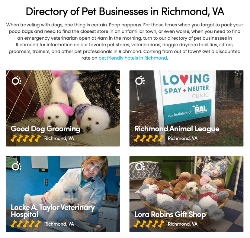 Services listed on BringFido in Richmond, VA