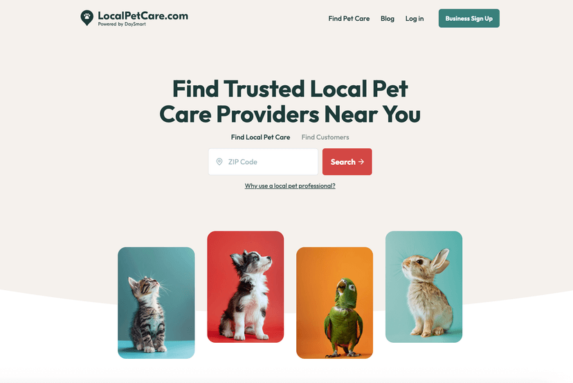 Local Pet Care website