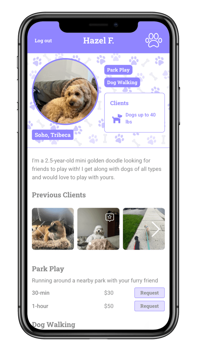 Published profile interface